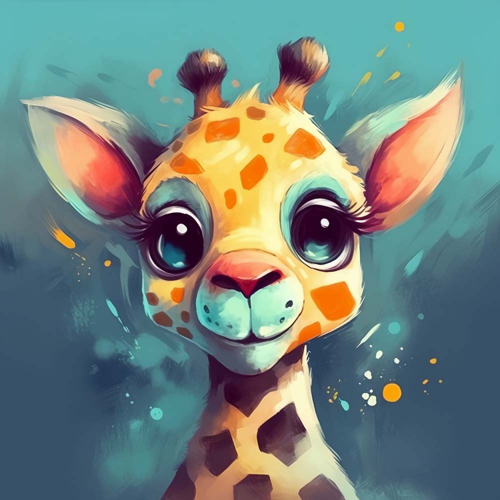 Cute Baby Giraffe Diamond Painting