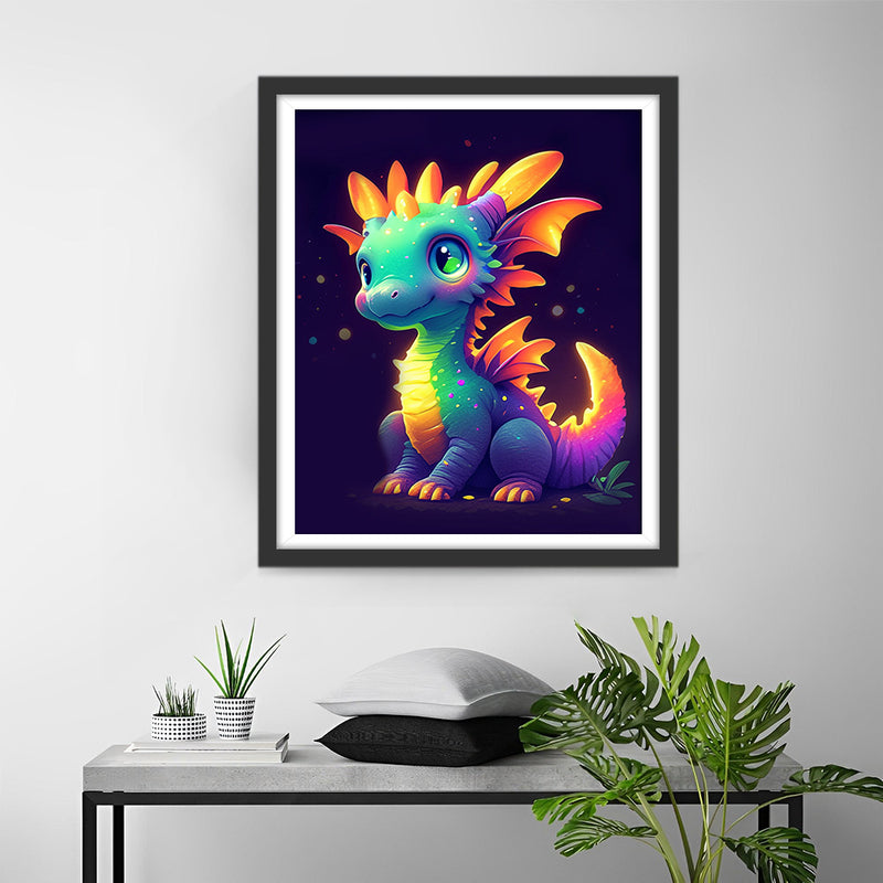 Cute Glowing Dragon Diamond Painting
