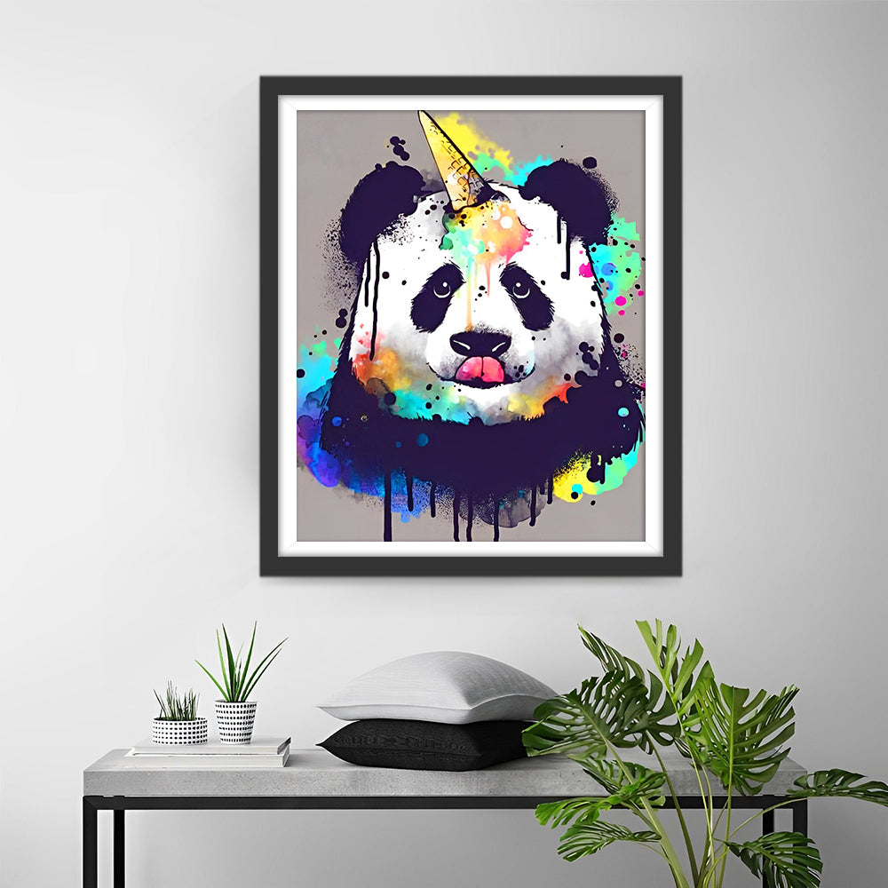 Cute Panda and Ice Cream Diamond Painting