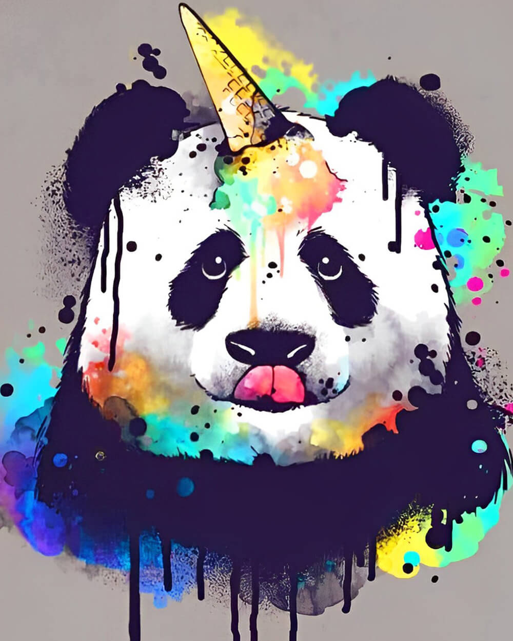 Cute Panda and Ice Cream Diamond Painting