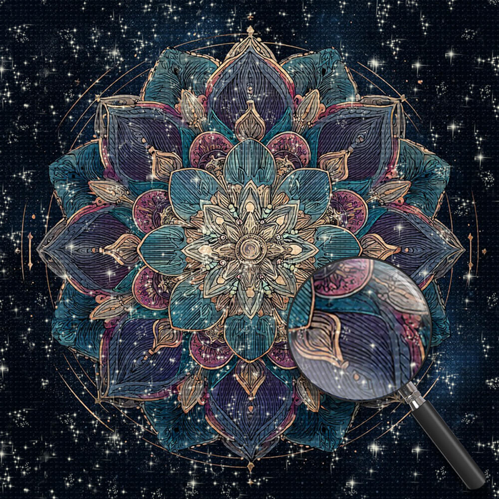 Dark Lotus Mandala Diamond Painting