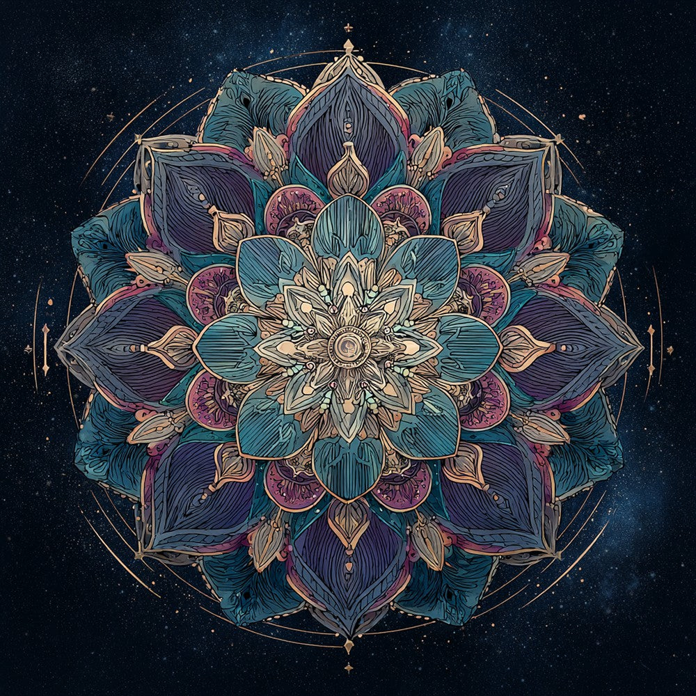 Dark Lotus Mandala Diamond Painting