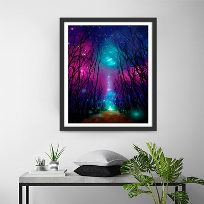 Dead Forest under the Aurora Diamond Painting