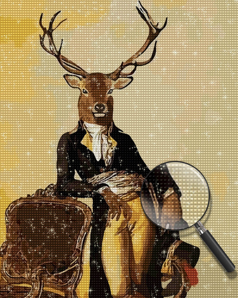 Deer Gentleman Diamond Painting