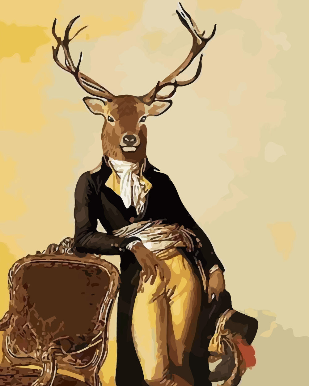 Deer Gentleman Diamond Painting