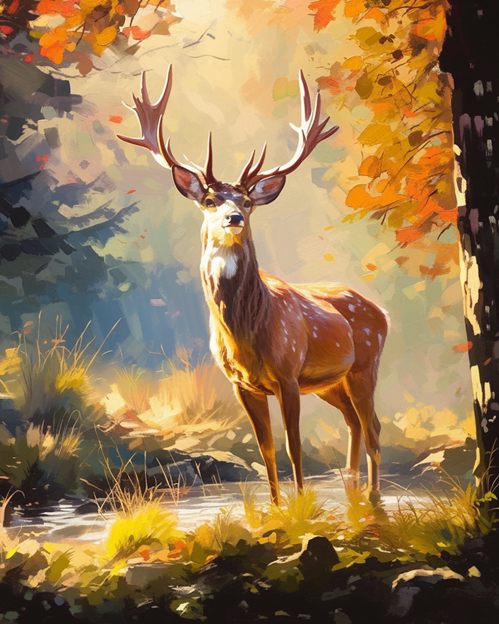 Deer in Autumn Diamond Painting