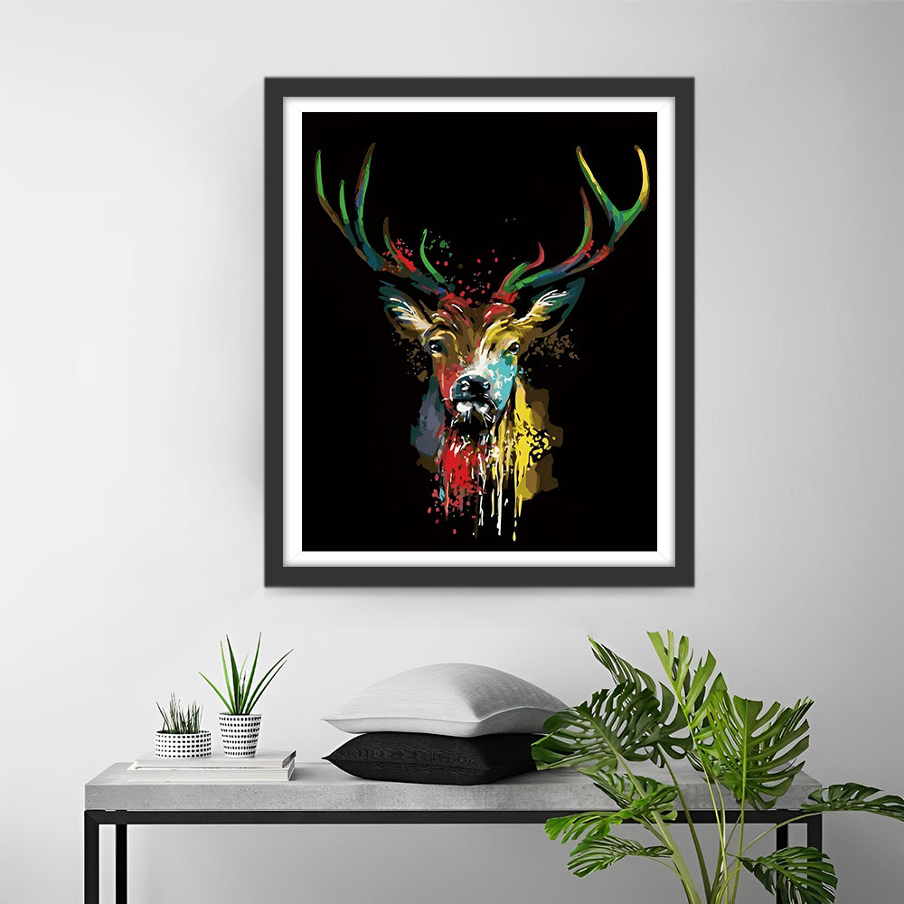 Deer in the Dark Diamond Painting