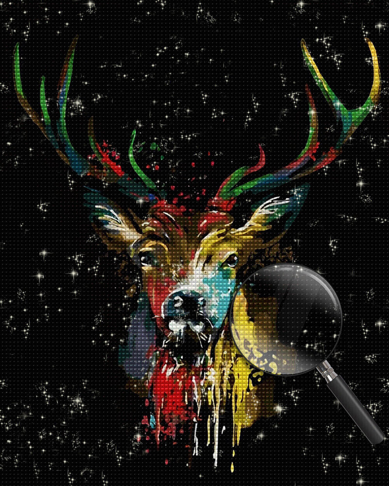 Deer in the Dark Diamond Painting