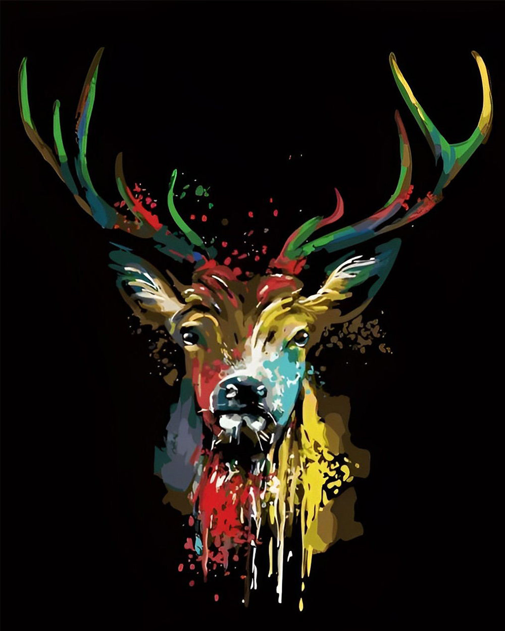 Deer in the Dark Diamond Painting