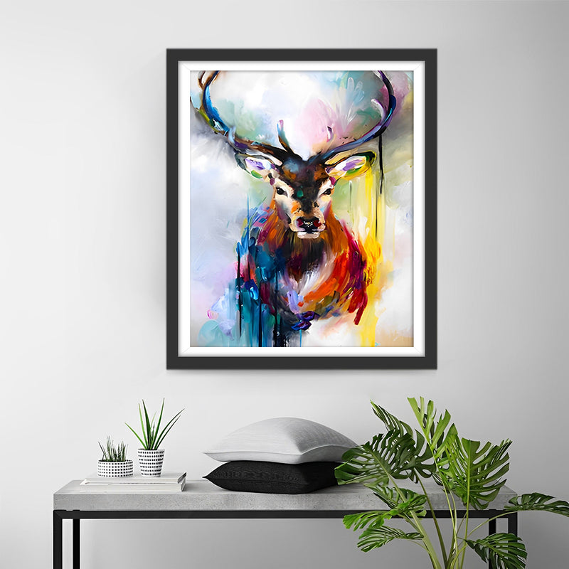 Deer in Watercolor Style Diamond Painting