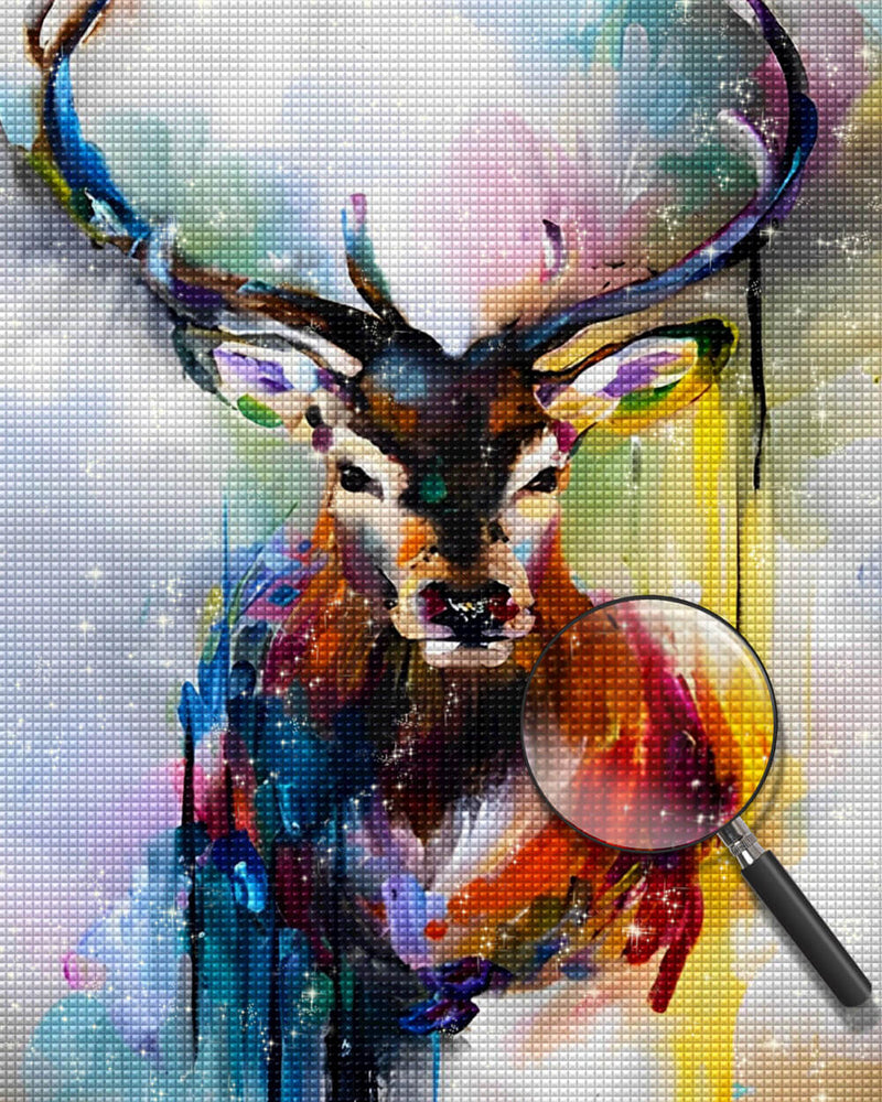 Deer in Watercolor Style Diamond Painting