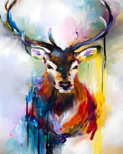 Deer in Watercolor Style Diamond Painting