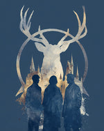 Deer-Themed Castle and People Diamond Painting