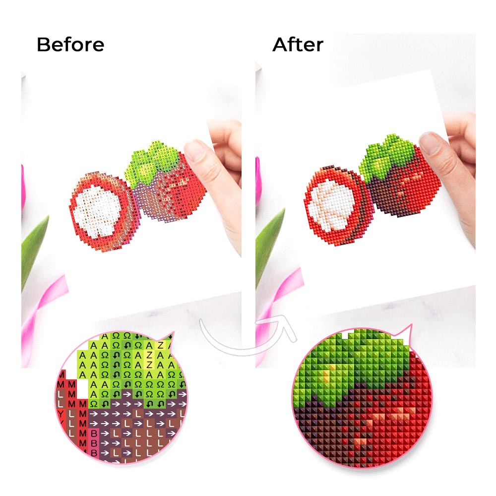Delicious Fruits 12Pcs - Mini Diamond Painting Kit