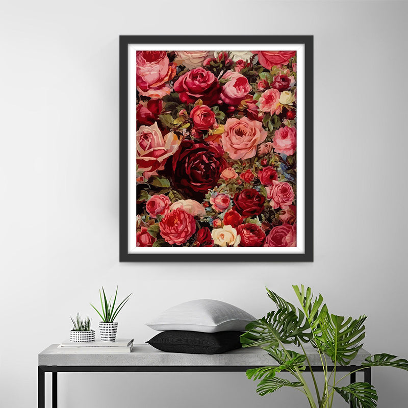 Dense Roses Diamond Painting