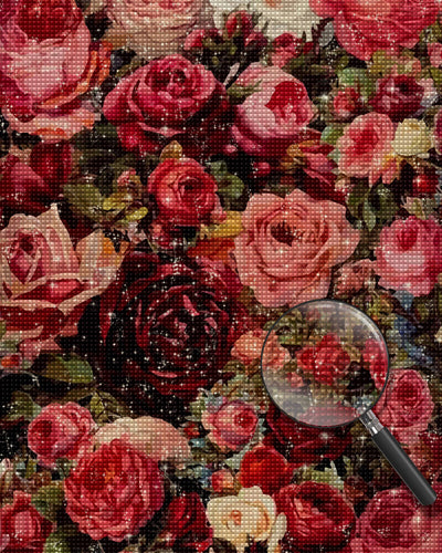 Dense Roses Diamond Painting