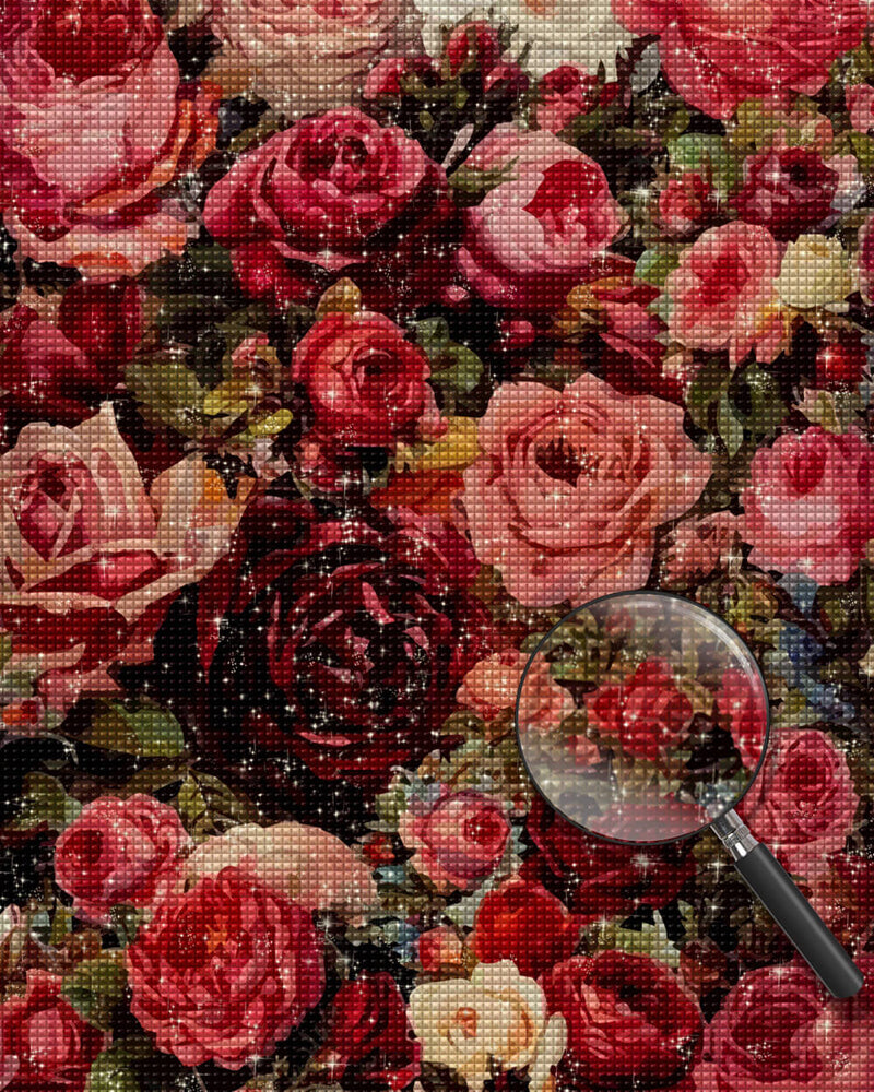 Dense Roses Diamond Painting