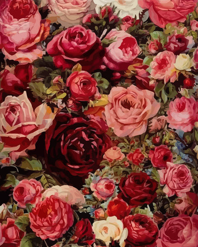 Dense Roses Diamond Painting