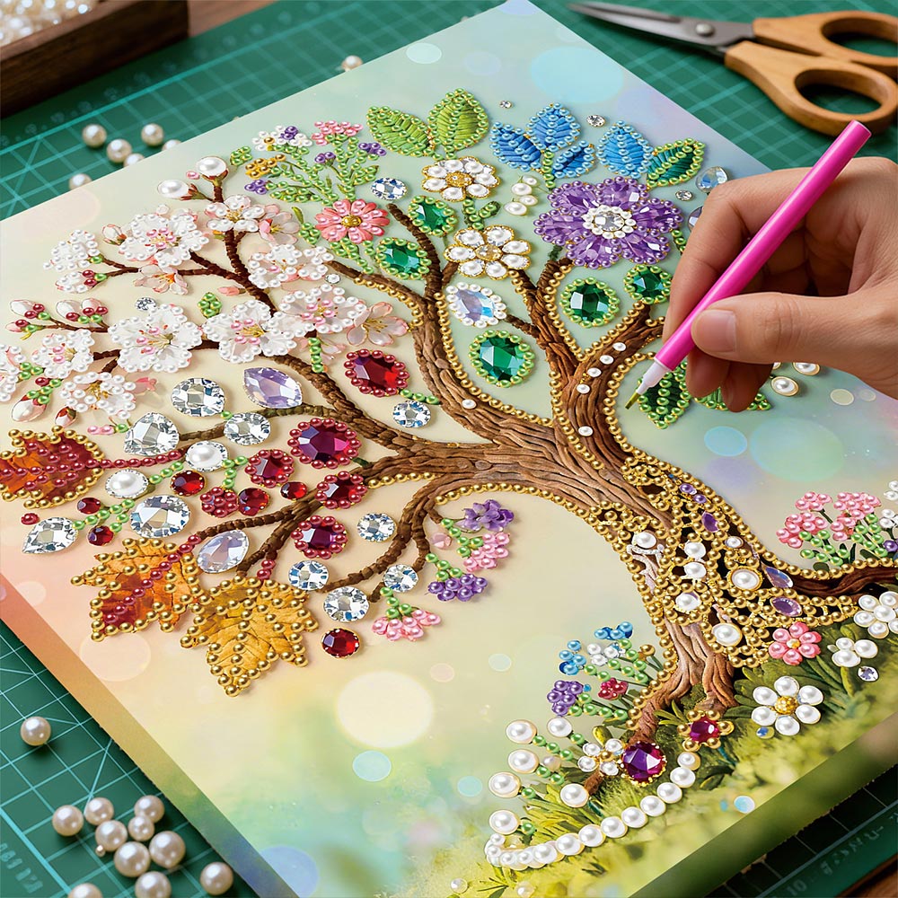 Diamond Painting | Pearl Painting | A Four Seasons Tree
