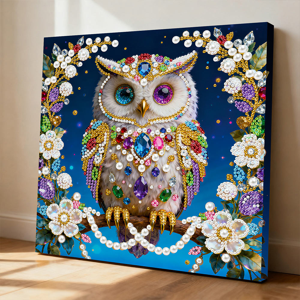 Diamond Painting | Pearl Painting | A Magnificent, Colorful Owl