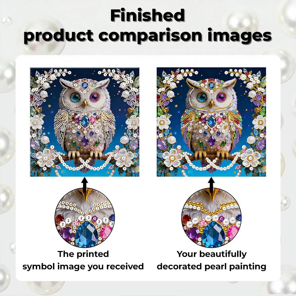 Diamond Painting | Pearl Painting | A Magnificent, Colorful Owl