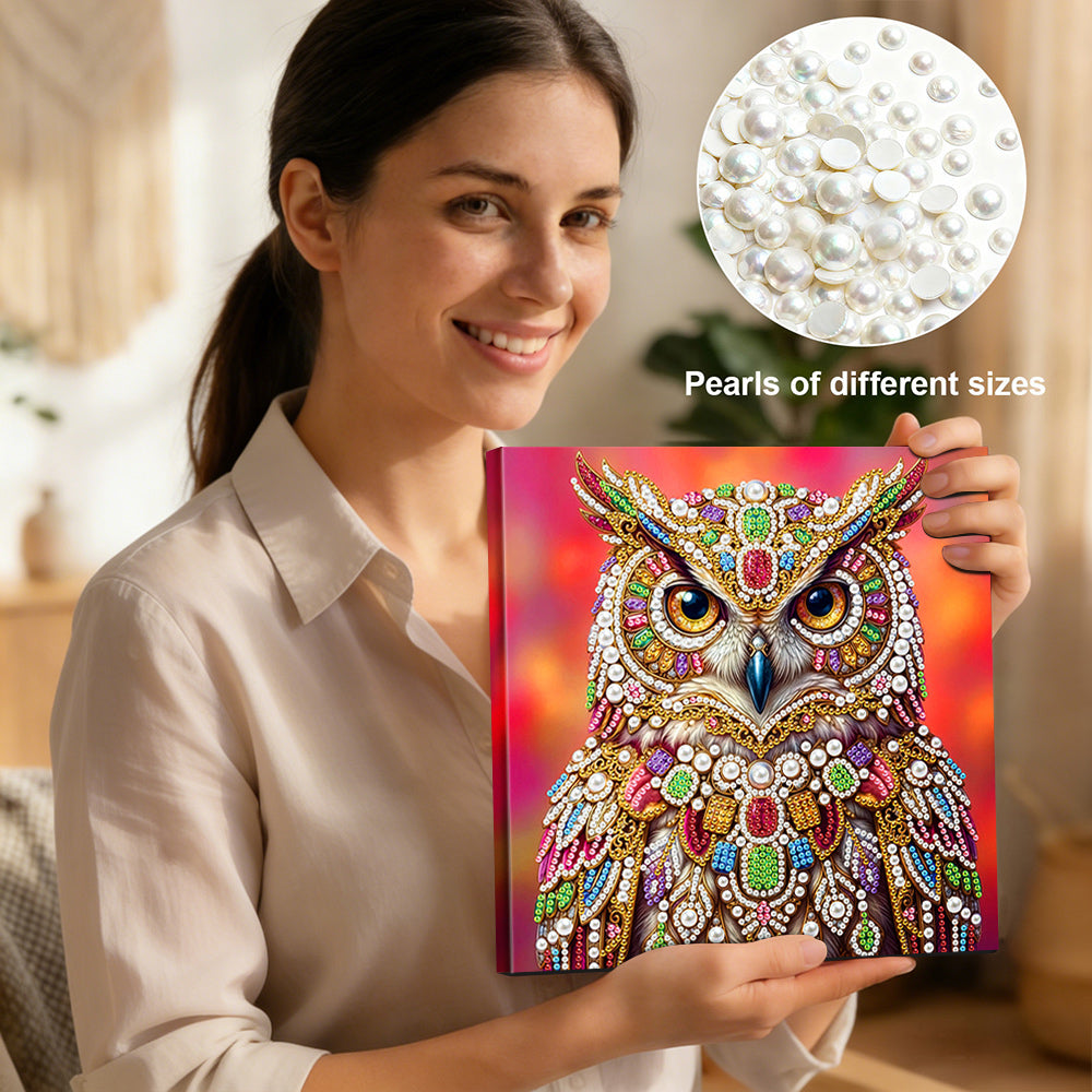 Diamond Painting | Pearl Painting | An Owl Studded with Jewels