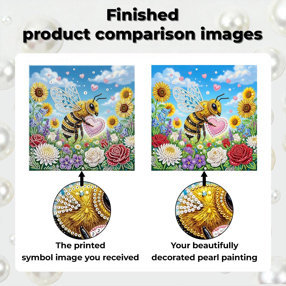 Diamond Painting | Pearl Painting | Bee in Flower Bush