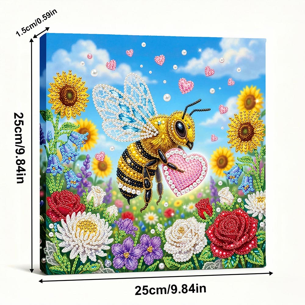 Diamond Painting | Pearl Painting | Bee in Flower Bush
