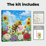 Diamond Painting | Pearl Painting | Bee in Flower Bush