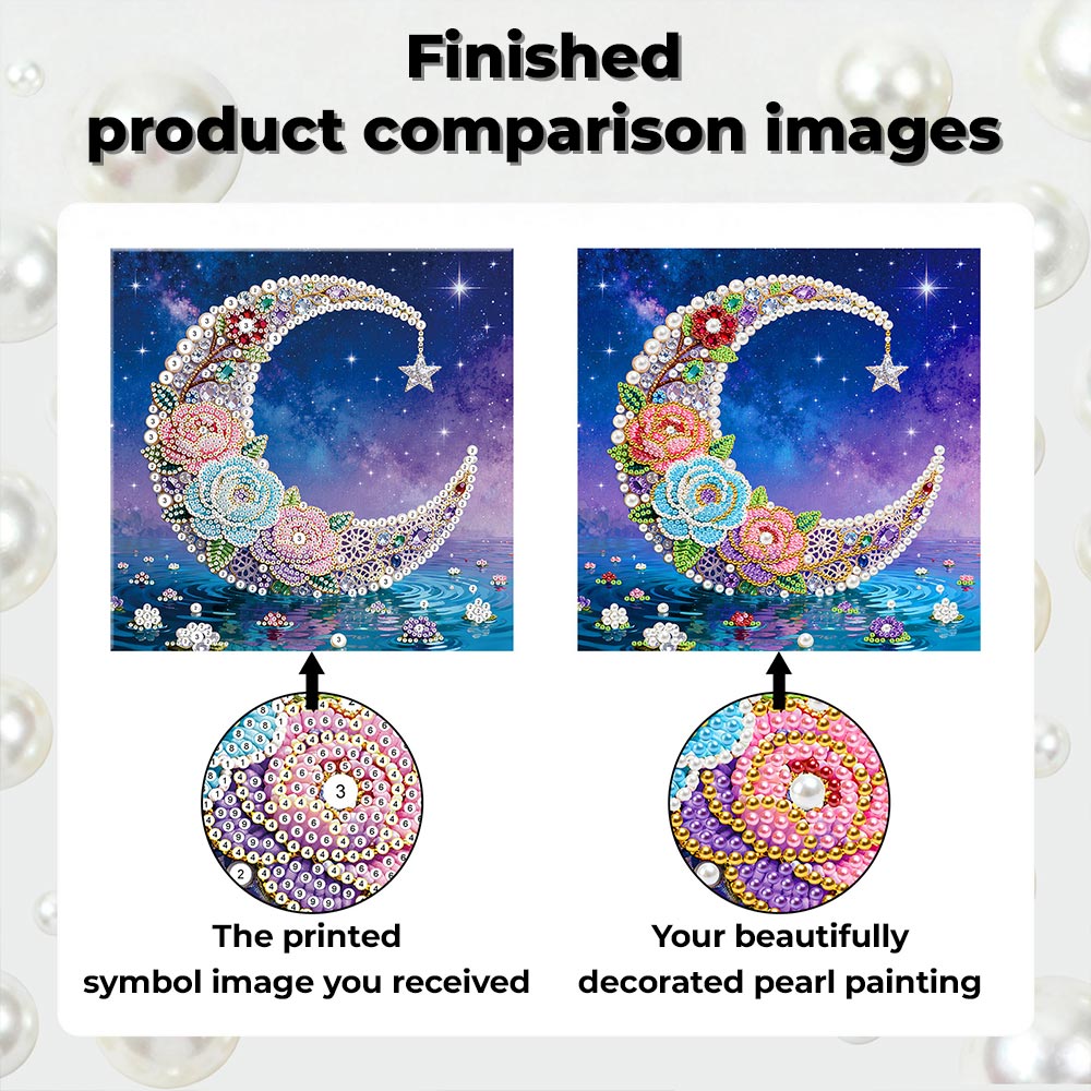 Diamond Painting | Pearl Painting | Crescent Moon on the Water