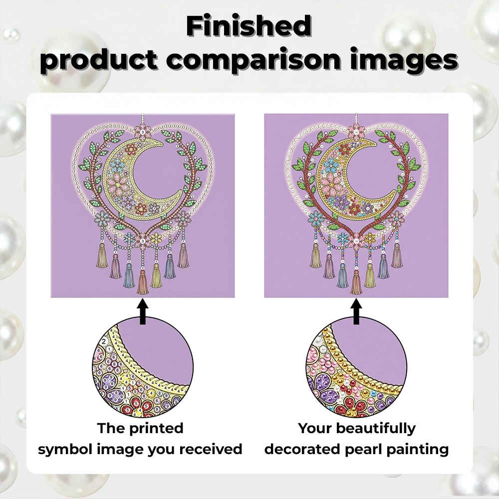 Diamond Painting | Pearl Painting | Heart-Shaped Dreamcatcher