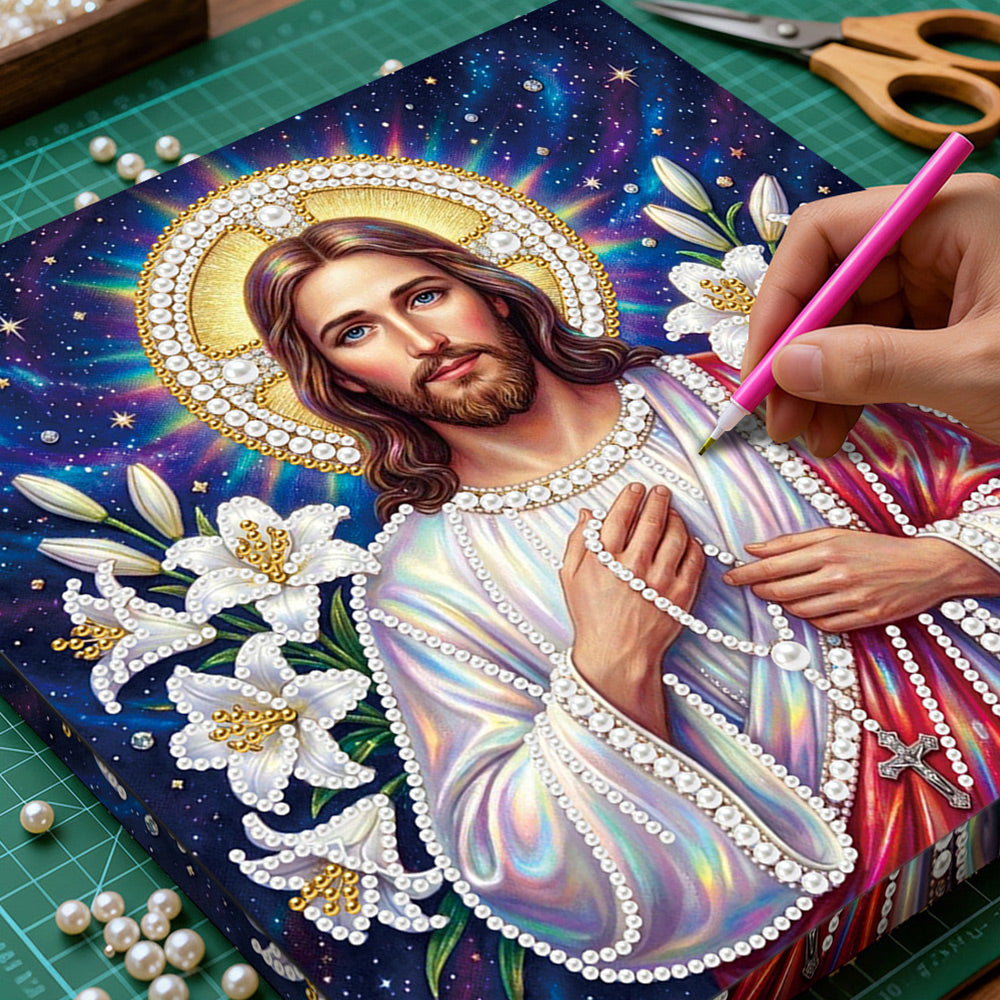 Diamond Painting | Pearl Painting | Jesus and Lilies