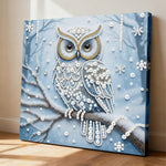 Diamond Painting | Pearl Painting | Owl in the Snow Forest