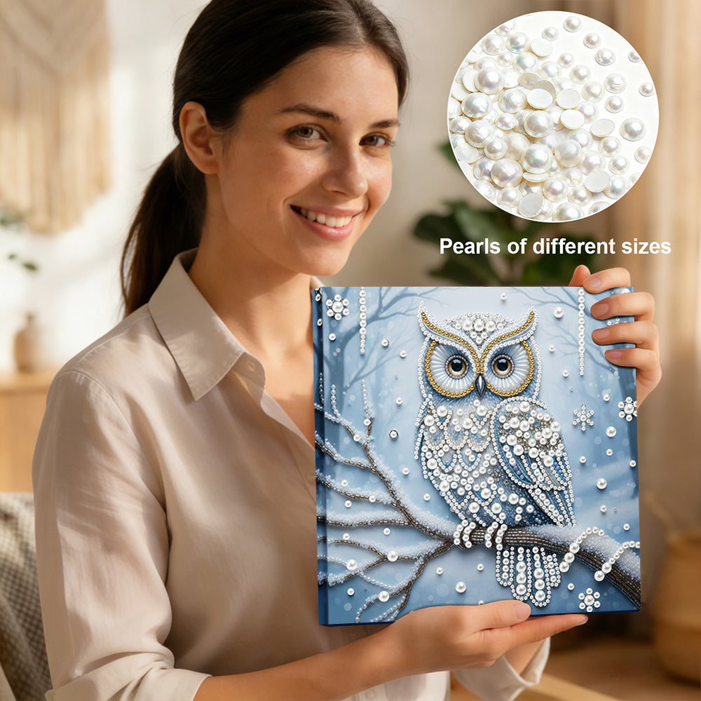 Diamond Painting | Pearl Painting | Owl in the Snow Forest
