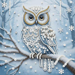 Diamond Painting | Pearl Painting | Owl in the Snow Forest