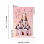 Diamond Painting | Pearl Painting | Pink Castle and Fireworks