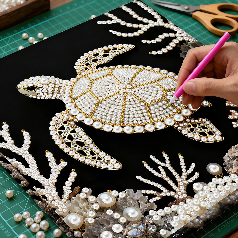 Diamond Painting | Pearl Painting | Sea Turtle and Coral