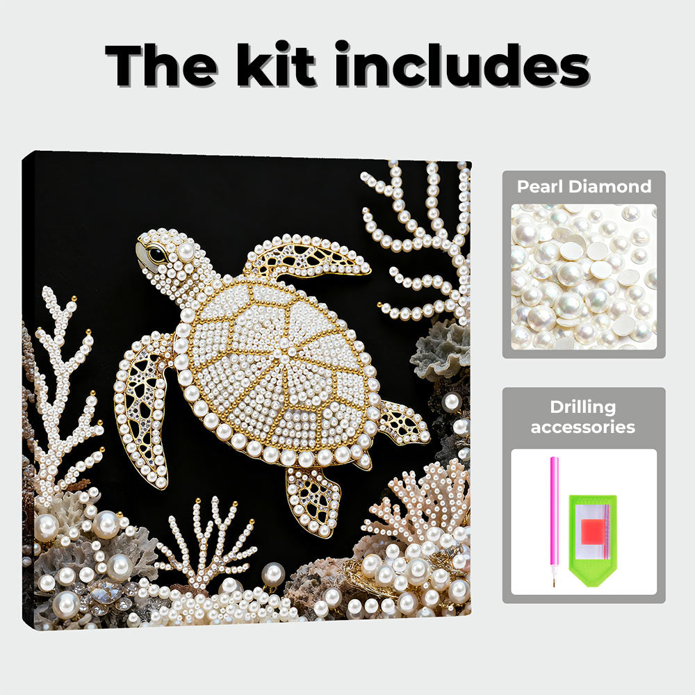 Diamond Painting | Pearl Painting | Sea Turtle and Coral