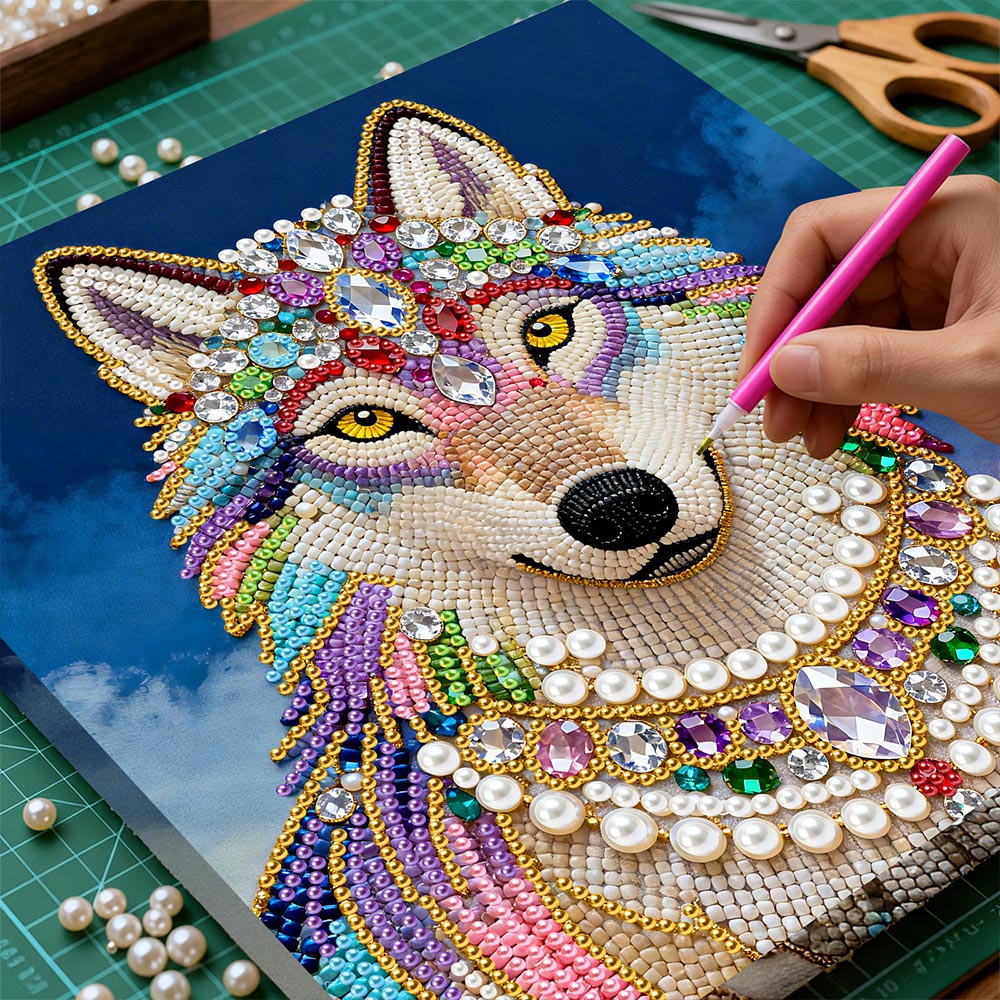 Diamond Painting | Pearl Painting | Smiling Wolf