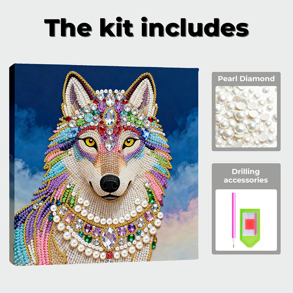 Diamond Painting | Pearl Painting | Smiling Wolf