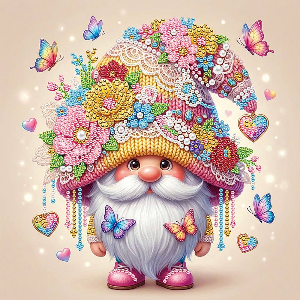 Diamond Painting | Pearl Painting | The Gnome Wearing a Fancy Hat