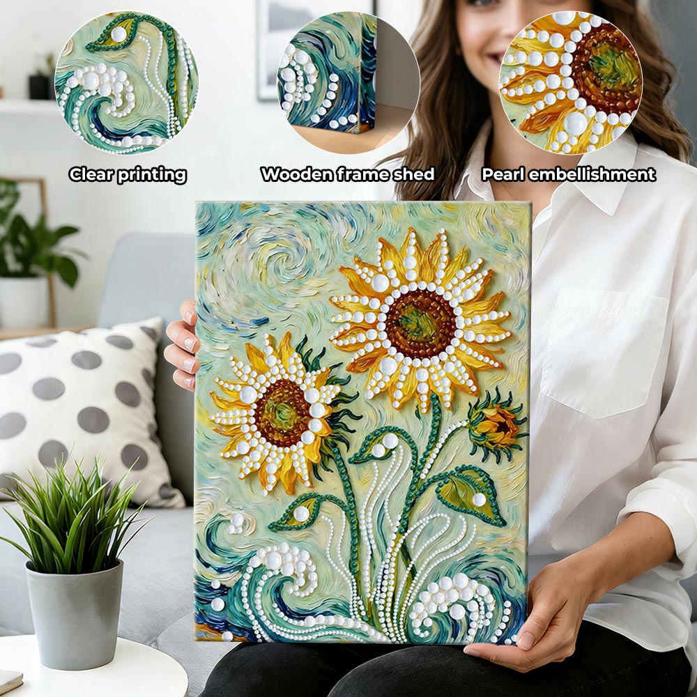 Diamond Painting | Pearl Painting | Van Gogh-Style Sunflowers