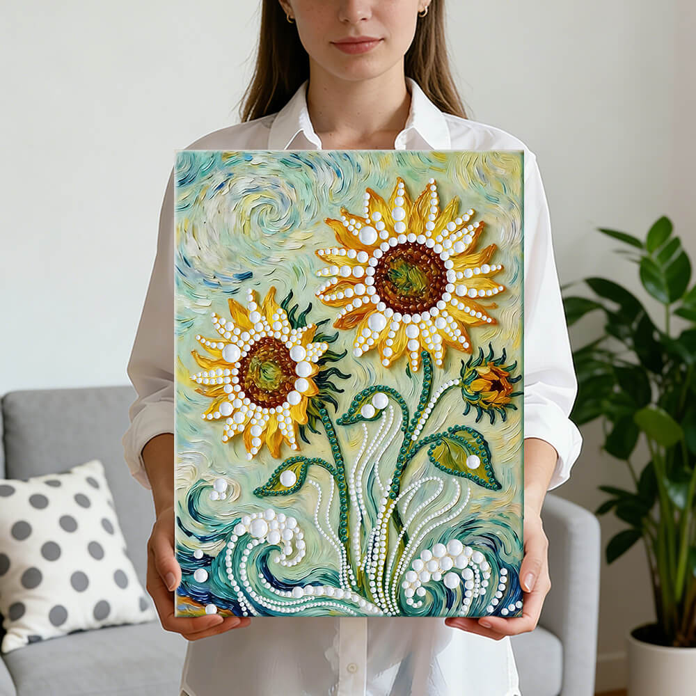 Diamond Painting | Pearl Painting | Van Gogh-Style Sunflowers