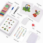Different Kinds of Birds 12Pcs - Mini Diamond Painting Kit