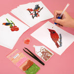 Different Kinds of Birds 12Pcs - Mini Diamond Painting Kit