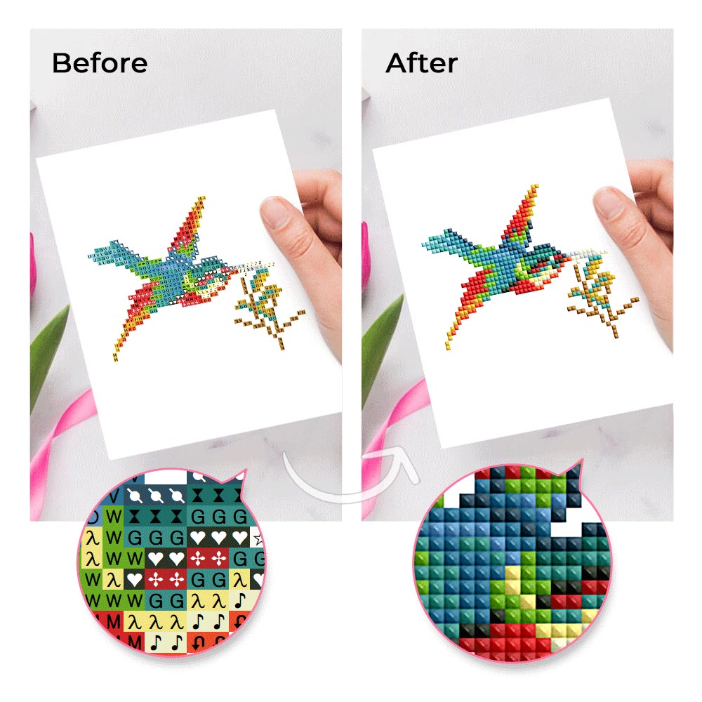 Different Kinds of Birds 12Pcs - Mini Diamond Painting Kit