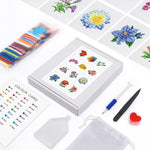 Different Varieties of Flowers 12Pcs - Mini Diamond Painting Kit