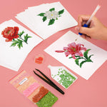 Different Varieties of Flowers 12Pcs - Mini Diamond Painting Kit