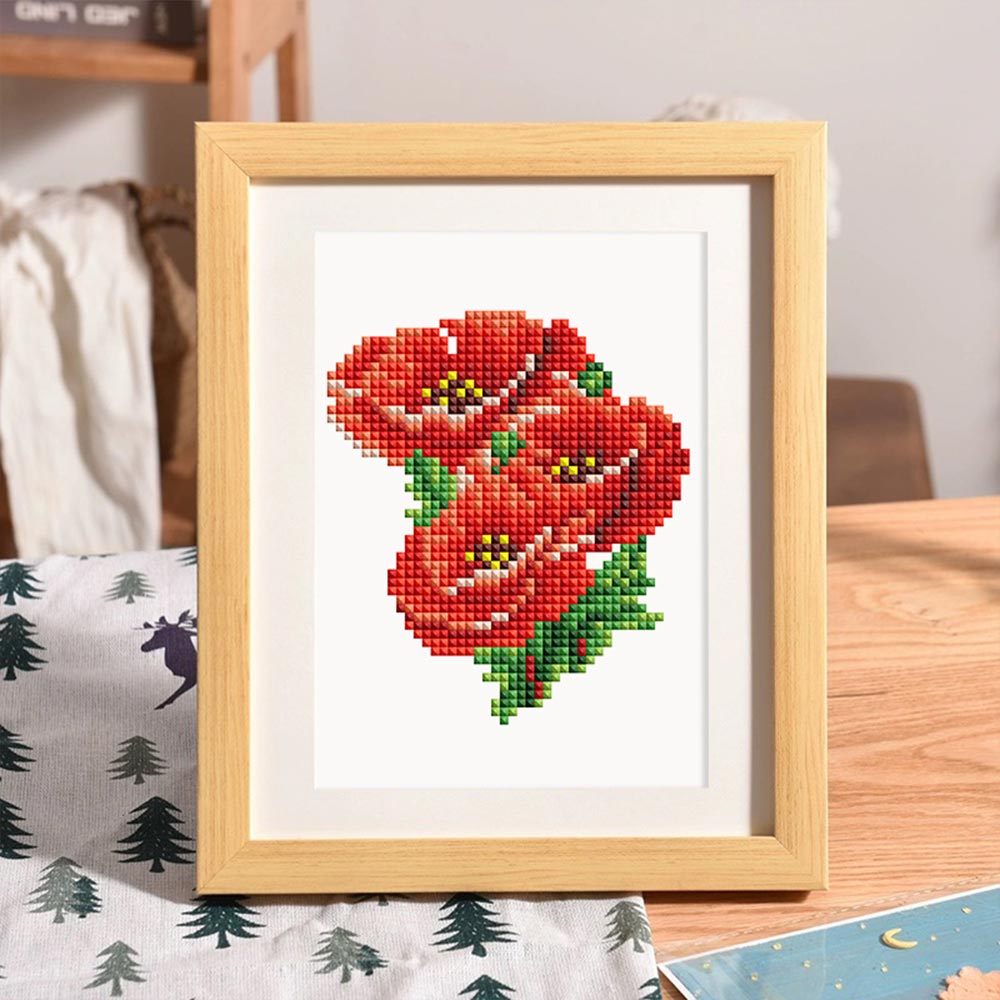 Different Varieties of Flowers 12Pcs - Mini Diamond Painting Kit