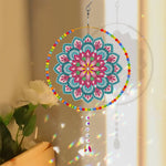 Double-Sided Diamond Painting Crystal Suncatcher Hanging Ornament - Lotus Mandala